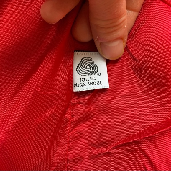 Vintage 90's Talbots Red Wool Open-front Blazer 10 - Picture 7 of 9